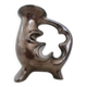 Bicolour zoomorphic ceramic candlestick from the 1950s, vintage.