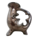 Bicolour zoomorphic ceramic candlestick from the 1950s, vintage.