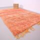 Vintage Handmade Moroccan Rug 196 x 280 cm - Peach Moroccan Rug - Berber