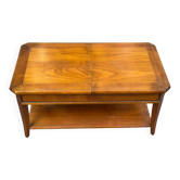 Solid wood bar coffee table DASRAS France sliding top storage 1