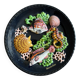 Assiette vintage décorative en barbotine