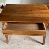 Vintage oak desk foot compass