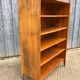 Vintage oak bookcase with compass base