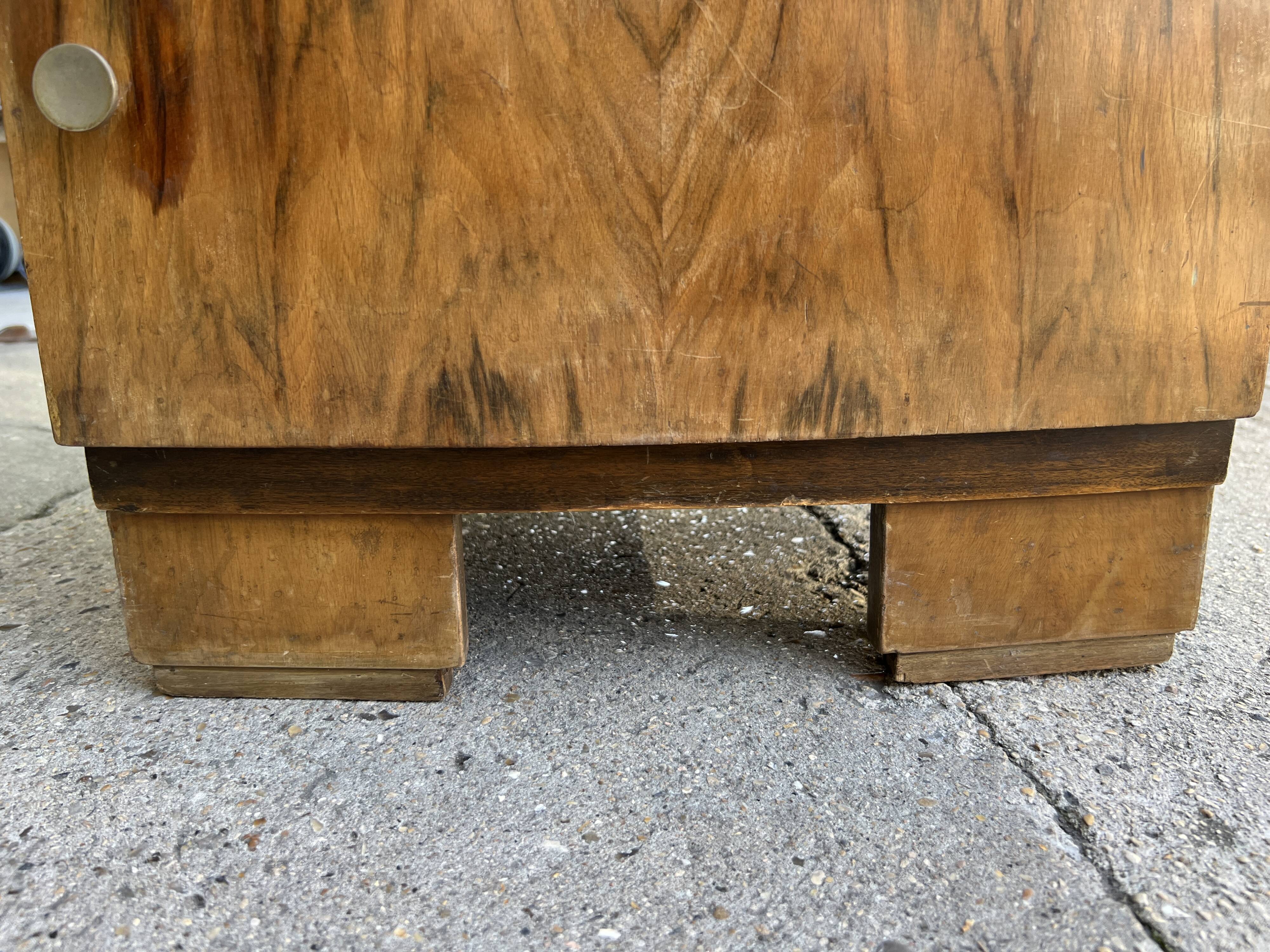 Bedside table with art deco marble