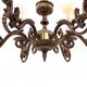 Six-arm brass chandelier from the early 20th century, Poland.
