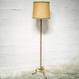 Tripod floor lamp in gilded bronze