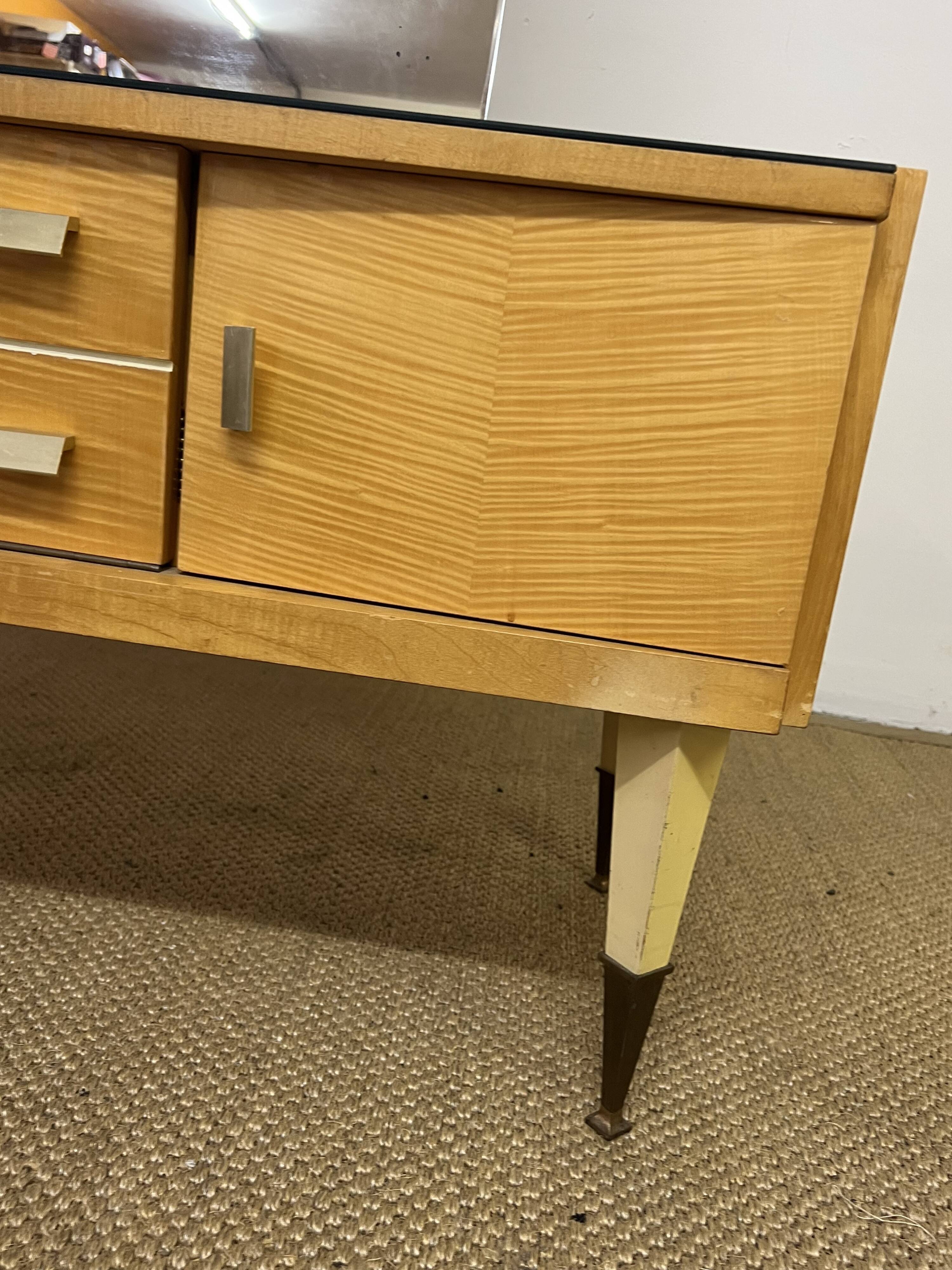 Vintage dressing table from the 50s in birch wood