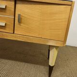 Vintage dressing table from the 50s in birch wood