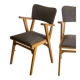 Pair of grey wooden Scandinavian chairs