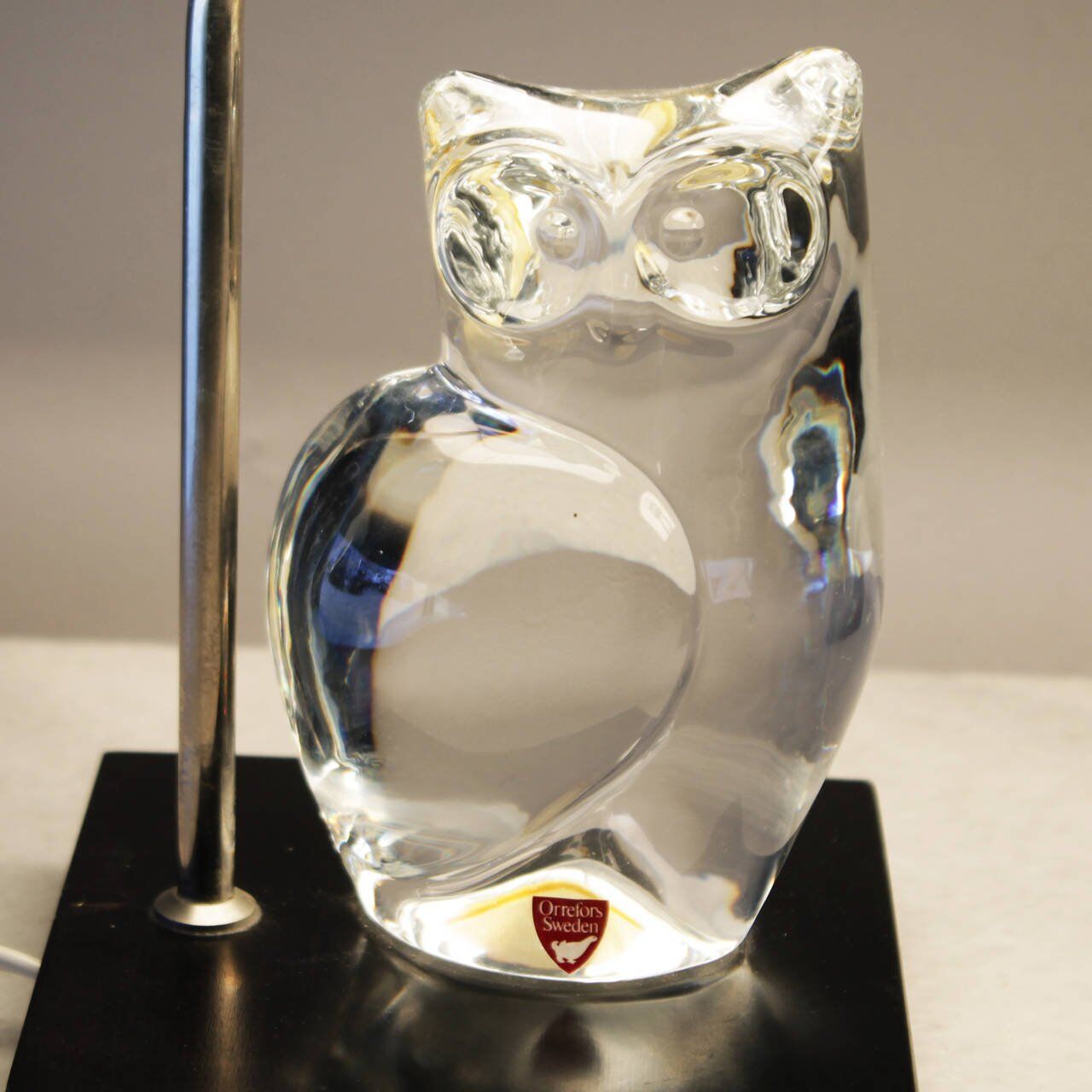 Pair of lamps by Olle Alberius for Orrefors Crystal