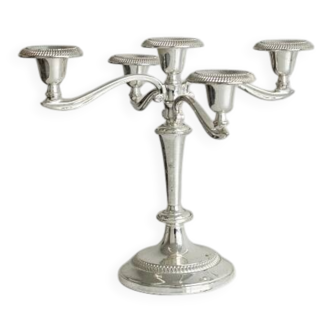 Antique five-branch chandelier in lightweight metal