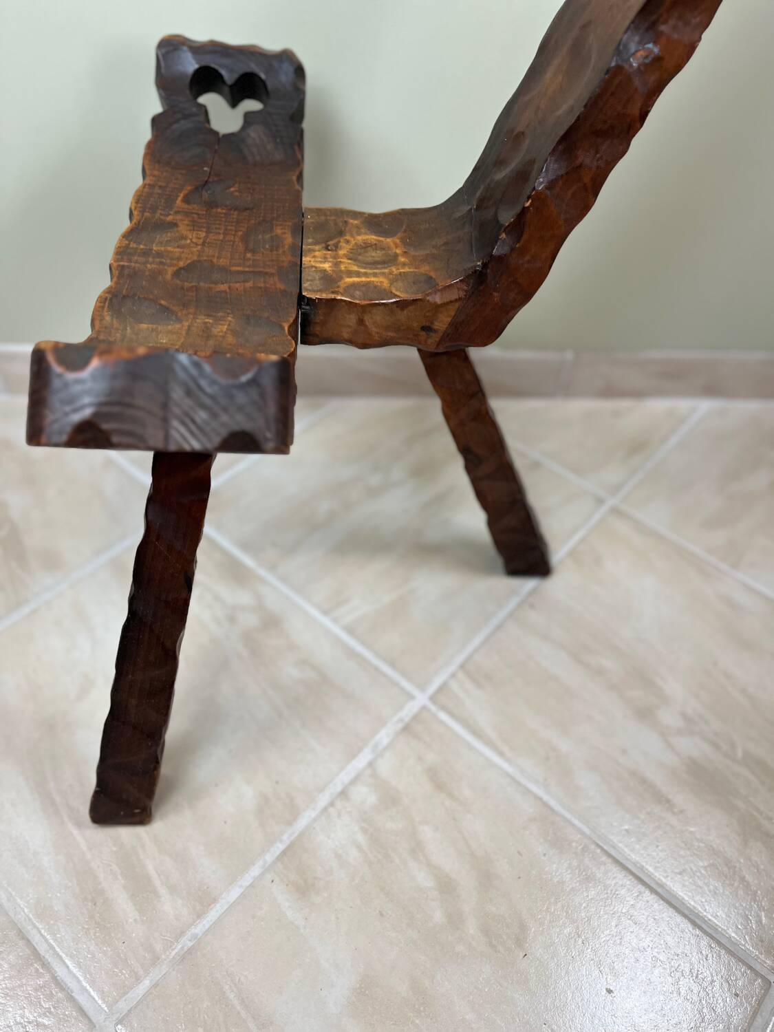 Brutalist tripod stool