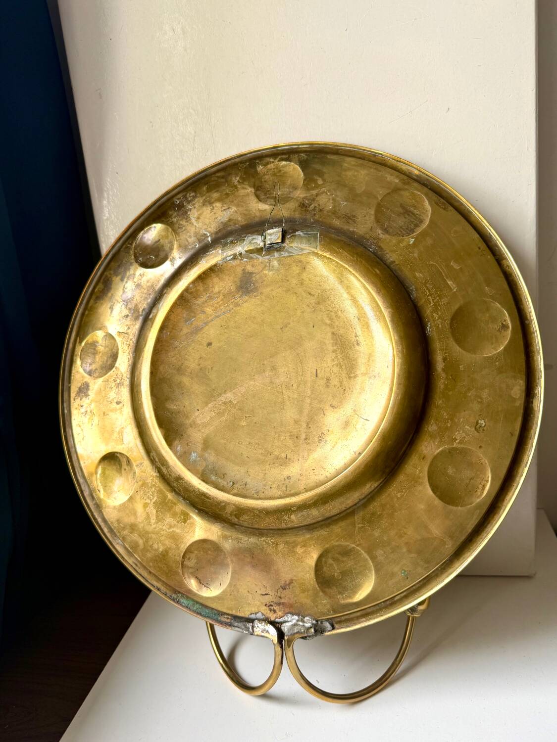 Vintage Wall Double Candle Holder Sconce in Brass