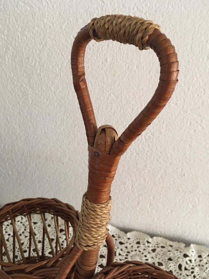 Door - wicker bottle rope and wood