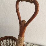 Door - wicker bottle rope and wood