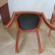 Solid cherry wood chairs and red velvet seat - Set of 4 - Louis Philippe style