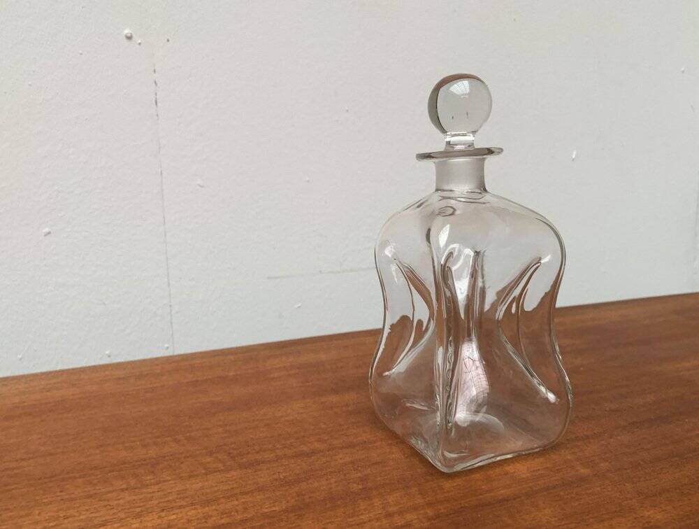 Vintage glass bottle Kluk Kluk Danish from Holmegaard