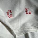 Old sheet with monogram