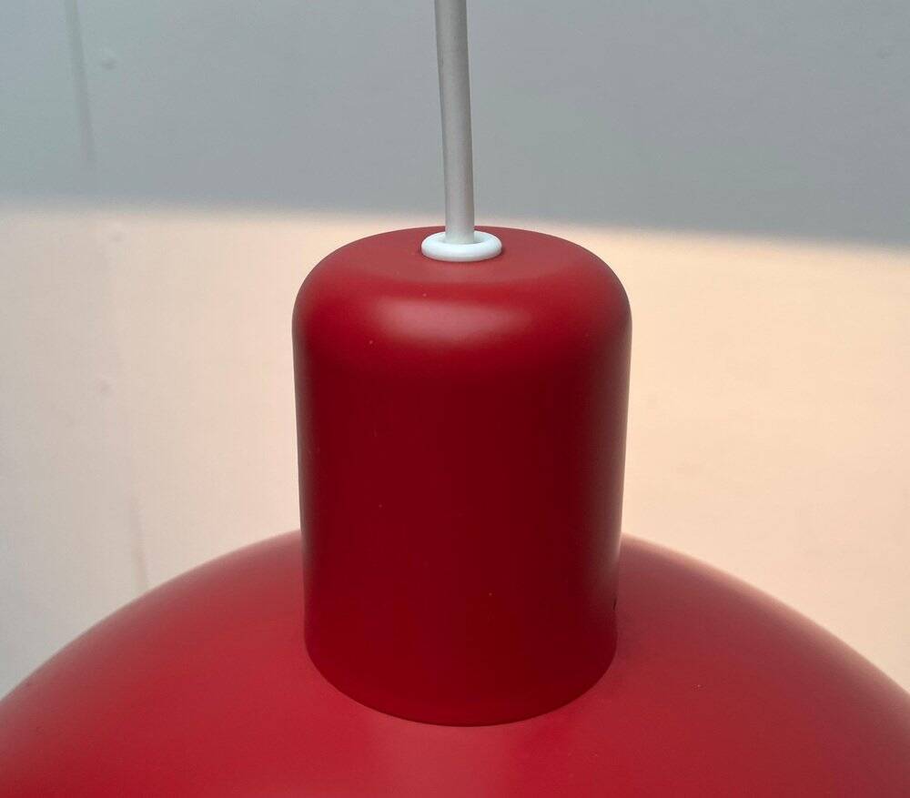 Red pendant lamp model 728 Danish mid-century by Horn, 1960s.