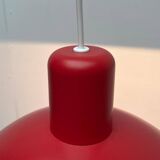 Red pendant lamp model 728 Danish mid-century by Horn, 1960s.