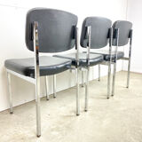 Retro chairs with chrome base
