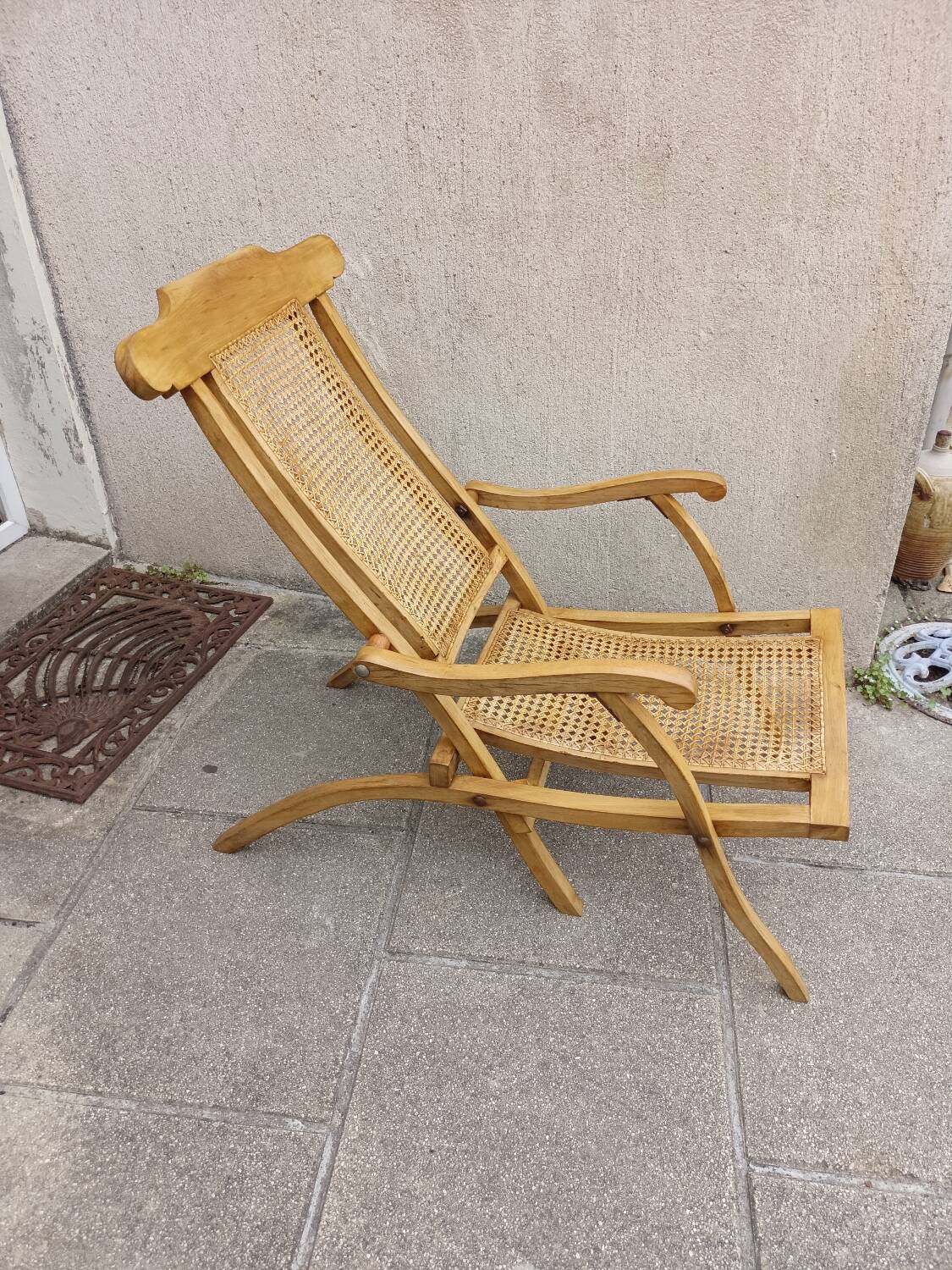 Cane deckchair year 1930