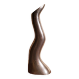 Bougeoir design scandinave d’Anna Everlund des années 80 en fonte d’aluminium polie