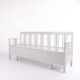 Swedish bench – grey painted – antique – painted pine – c. 1860s