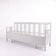Swedish bench – grey painted – antique – painted pine – c. 1860s