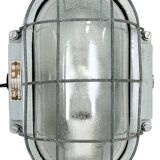 Industrial Cast Aluminium Wall Light with Frosted Glass from Elektrosvit, 1970s