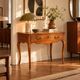 Baroque antique console in walnut and bronze, Italy, 18th century.