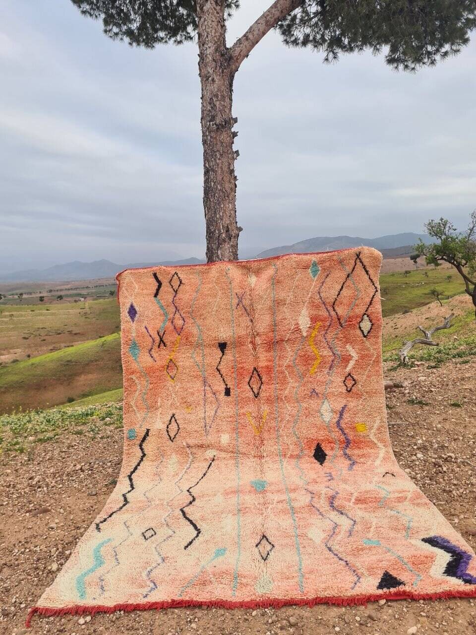 Handmade Berber wool BOUJAAD rug 300X200 cm