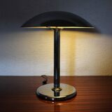 Chrome metal "mushroom" lamp