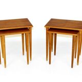 Teak and oak tableS set, Sweden, 1960