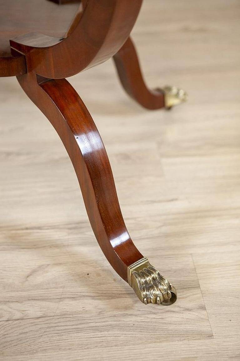 Late 19th Century Biedermeier Mahogany Center Table, 1890s
