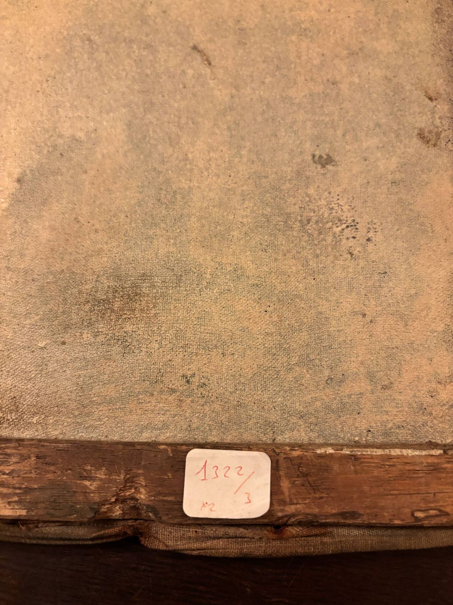 Old Table Oil on Canvas: Portrait of a Man in a Hat