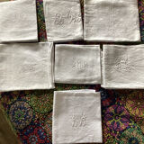 7 cotton napkins with monogram