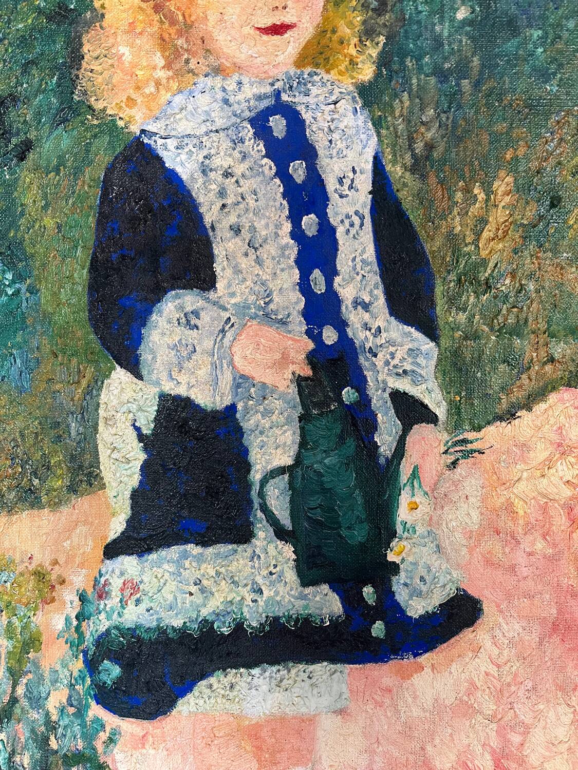 Oil on canvas The Girl with the Watering Can