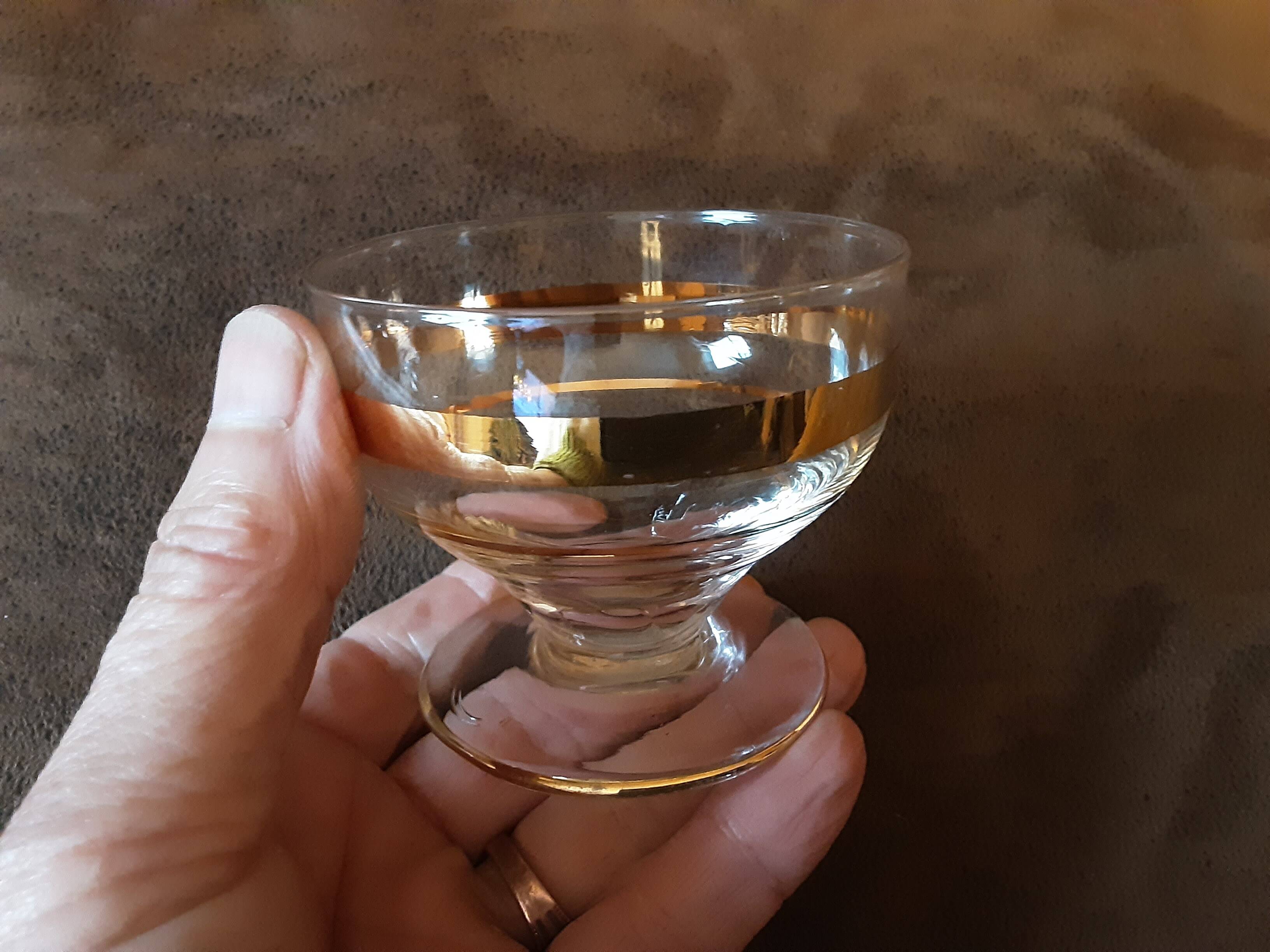 Set of 9 vintage digestif glasses