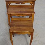 Solid walnut nesting table