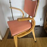 Suite de 4 Fauteuils Vintage « papillon » Pieds Compas