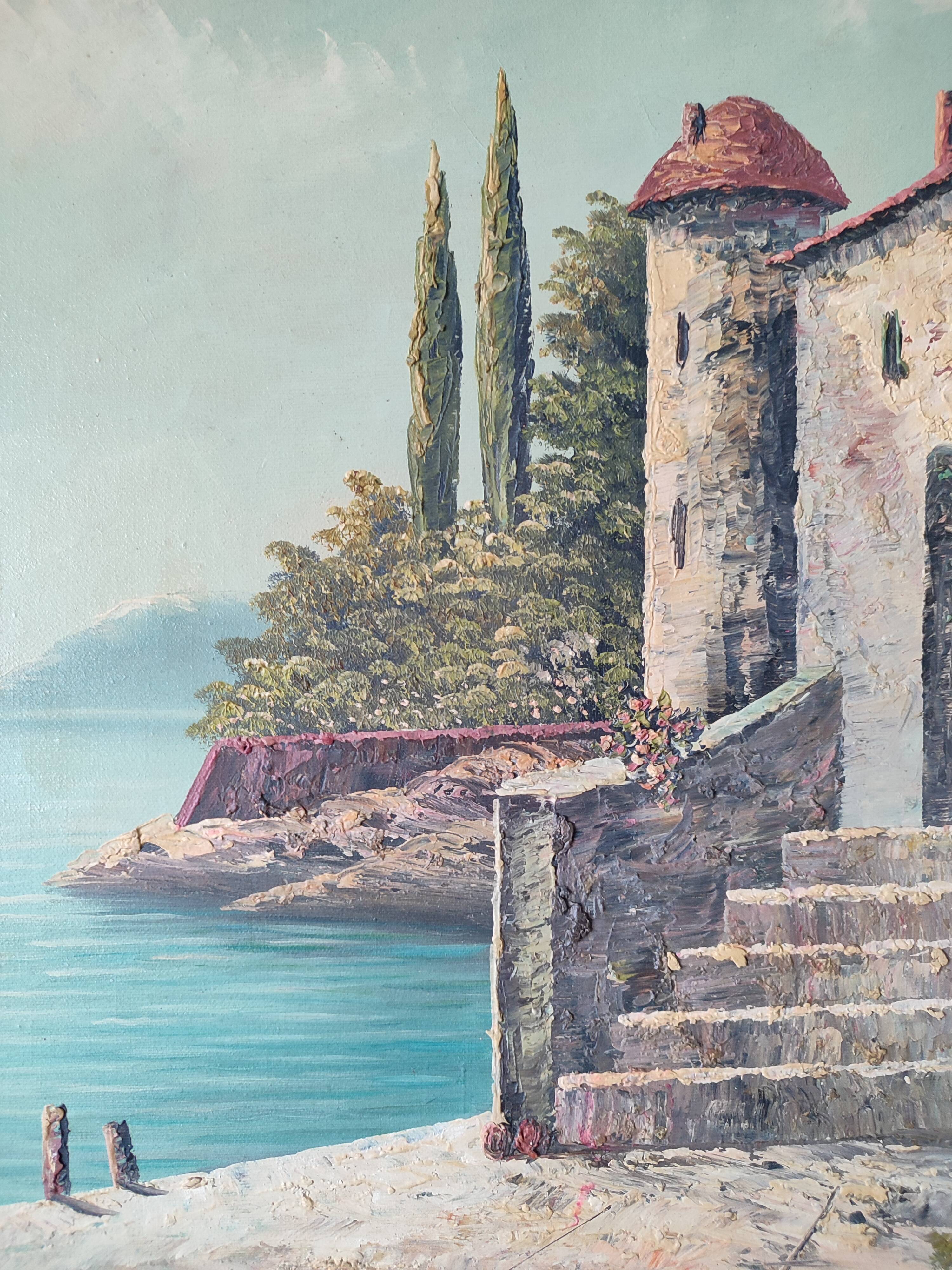 Oil painting on canvas signed Rossini