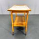 Vintage Wood and Plywood Serving Cart, 1970's