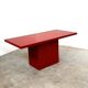 Vintage Italian Coffee Table in Red Granite with Silver Flecks, 1980s