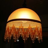 Satin glass suspension with bangs