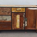 Buffet en bois coloré