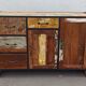 Colorful wooden sideboard