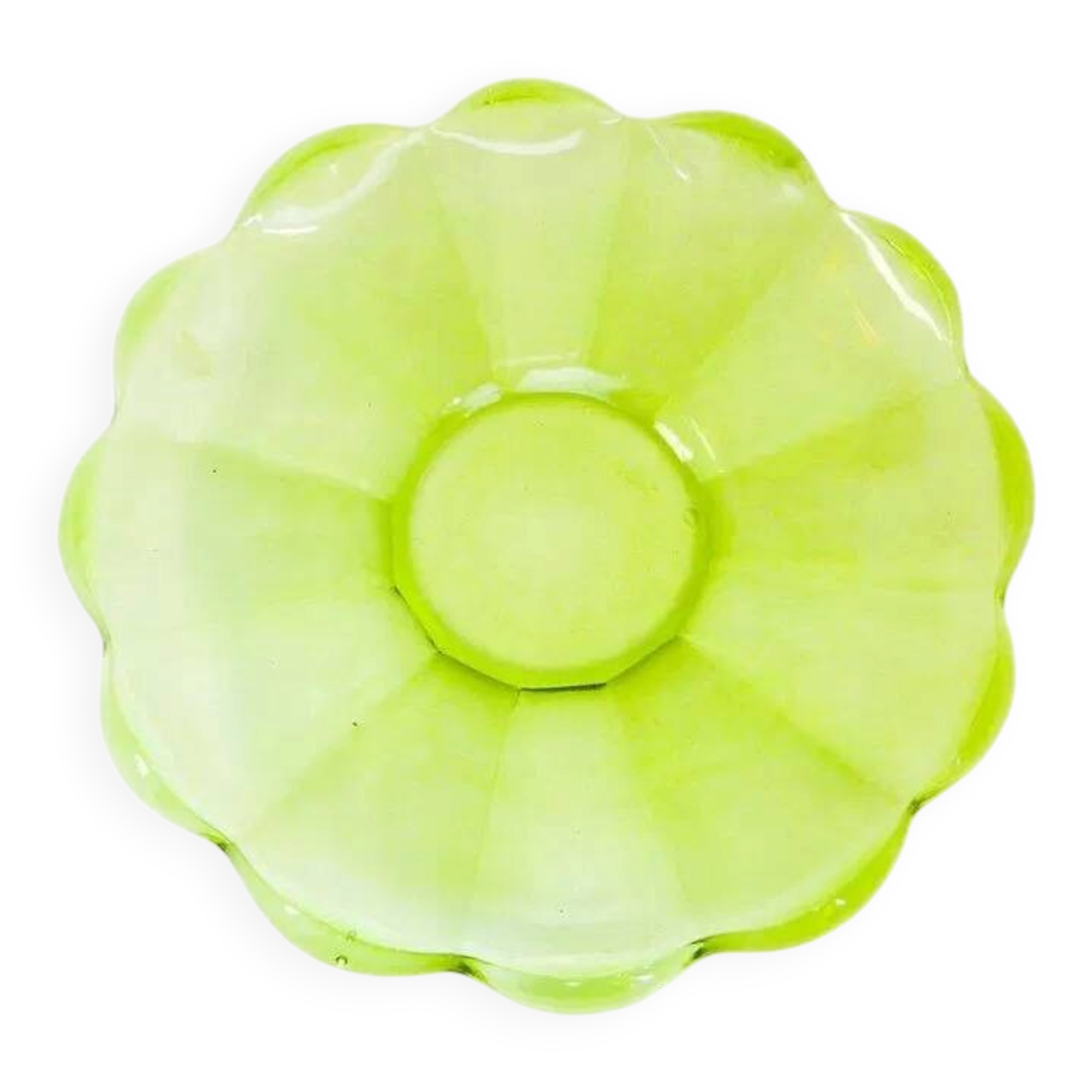 B9M Huta Hortensja green fruit platter no. 324