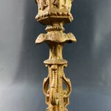 Pair of late 19th century Louis XIII Renaissance style spelter candlesticks