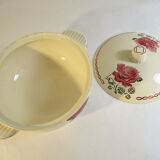 Badonviller tureen pot with red roses